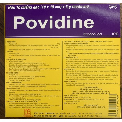 Gạc thuốc sát trùng Povidine Iod 10%