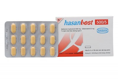 Hasanbest 500mg/5mg - Thuốc điều trị tiểu đường tuyp II