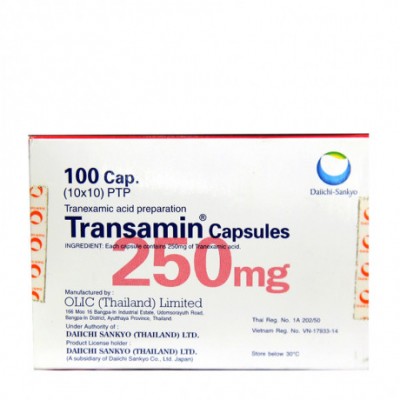 Transamin 250mg - Thuốc cầm máu trị chảy máu tiêu firin