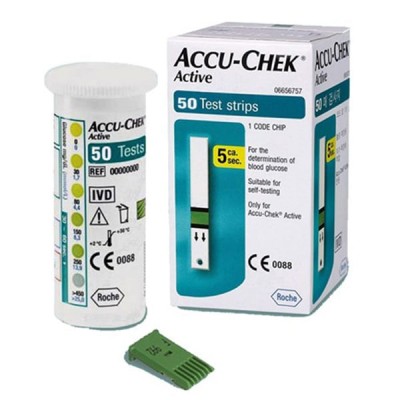 Hộp Que Thử Đường Huyết AccuCheck ACTIVE 50 que