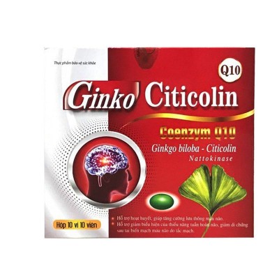 Ginkgo Citicolin - Hỗ cải thiện trí nhớ và chứng mất ngủ hoạt huyết dưỡng não