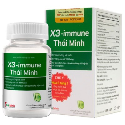 X3 - immune Thái Minh - Hỗ trợ tăng sức đề kháng đường hô hấp