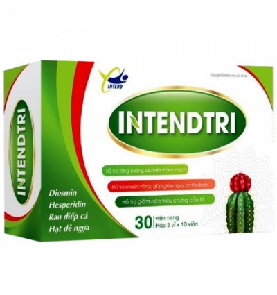 Viên uống IntendTri - Hỗ trợ bền thành mạch, nhuận tràng