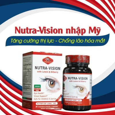 Viên dưỡng mắt Nutra Vision - Hỗ trợ bảo vệ và tăng cường thị lực mắt