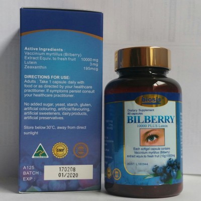 VIÊN UỐNG BỔ MẮT Bilberry 10000MG Plus Lucetin (H/60V)