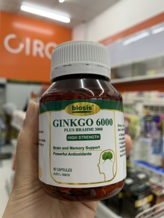 VIÊN UỐNG BỔ NÃO GINKGO 6000MG PLUS BRAHMI 3000MG ( 60V/H)