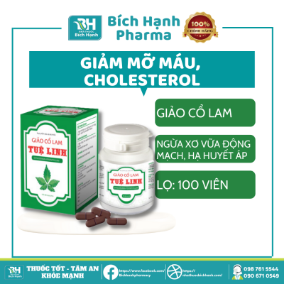 Giảo Cổ Lam Tuệ Linh 60 Viên - Viên Uống Phòng Ngừa Bệnh Tim Mạch