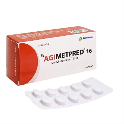 Thuốc Agimetpred 16 Agimexpharm (HỘP/60 VIÊN) - giảm đau kháng viêm