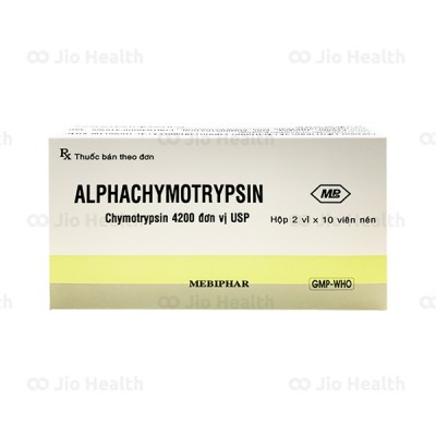 Thuốc Alpha Chymotrypsin 4200 Mebiphar (HỘP/20 VIÊN)  -  Kháng viêm chống phù nề
