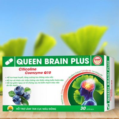 Viên uống hoạt huyết máu não QUEEN BRAIN PLUS