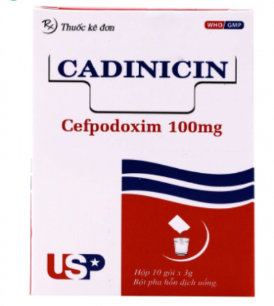 Cadinicin 100mg (Cefpodoxim) (Hộp/10 gói)