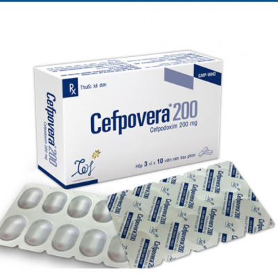 Cefpovera 200mg (Cefpodoxim) (Hộp/30v)