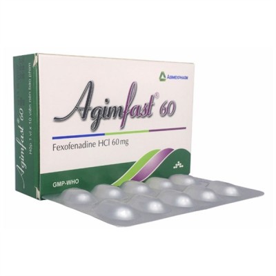 Kháng histamin Agimfast 60mg (Hộp 1 vỉ x 10 viên)