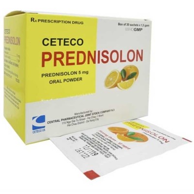 Thuốc kháng viêm Ceteco Prednisolon (Hộp 30 gói)