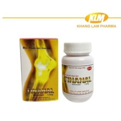 TINANAL 7.5mg (Meloxicam) - GIẢM ĐAU, HẠ SỐT, CHỐNG VIÊM (Lọ 30 viên)