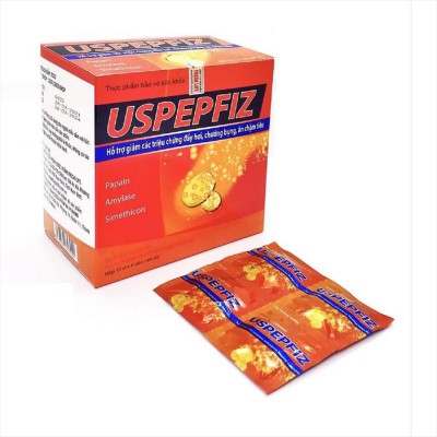 USPEPFIZ (10 vỉ x 4 viên) - Sủi hỗ trợ giảm triệu chứng đầy hơi