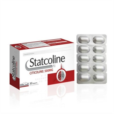 Statcoline 500mg (Citicoline) - Hỗ trợ giảm các triệu chứng thiểu năng tuần hoàn não và các triệu chứng sau tai biến mạch máu não do tắc mạch