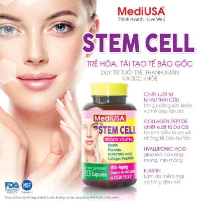 Stem Cell MediUSA  (HỘP 30 VIÊN)  - Duy trì sắc đẹp tuổi thanh xuân