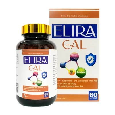 Elira Cal Hộp 60 Viên - Viên Uống Bổ Sung Canxi Và Chất Xơ