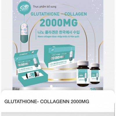 Viên uống Glutathione - Collagen 2000mg -  Giúp trắng da, mờ nám