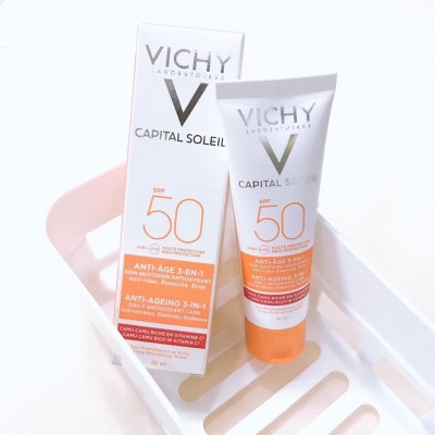 Vichy Capital Soleil SPF50+ 50ml - Kem Chống Nắng Giảm Nám, Sạm Da